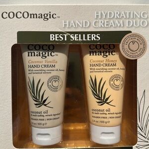 CocoMagic Hand Cream Duo in Coconut Honey and Coconut Vanilla.